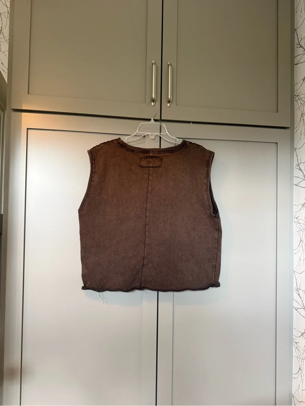 Free People Brown Sleeveless Muscle Tee